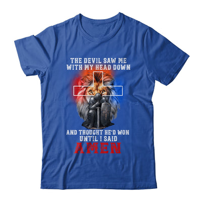 Knight Templar The Devil Saw Me With My Head Down Lion Shirt & Hoodie | teecentury