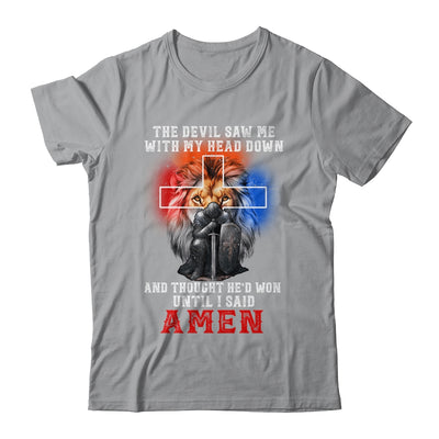 Knight Templar The Devil Saw Me With My Head Down Lion Shirt & Hoodie | teecentury