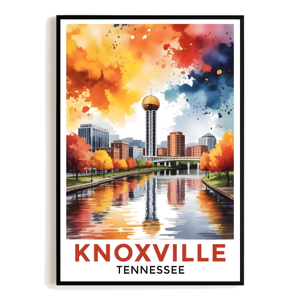 Knoxville Tennessee Vintage Travel Poster City Souvenir Wall Art Landscape Prints Paintings Picture For Home Room Living Room Office Bedroom Aesthetic Decor Unframed | teecentury