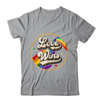 LGBTQ Love Wins Gay Pride LGBT Rainbow Flag Vintage Shirt & Tank Top | teecentury