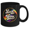 LGBTQ Love Wins Gay Pride LGBT Rainbow Flag Vintage Mug | teecentury