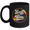 LGBTQ Love Wins Gay Pride LGBT Rainbow Flag Vintage Mug | teecentury