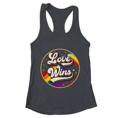 LGBTQ Love Wins Gay Pride LGBT Rainbow Flag Vintage Shirt & Tank Top | teecentury