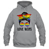 LGBTQ Love Wins Messy Bun Women Gay Pride LGBT Lesbian Shirt & Tank Top | teecentury