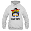 LGBTQ Love Wins Messy Bun Women Gay Pride LGBT Lesbian Shirt & Tank Top | teecentury