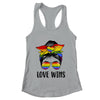 LGBTQ Love Wins Messy Bun Women Gay Pride LGBT Lesbian Shirt & Tank Top | teecentury