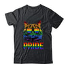 LGBT Cat Gay Pride LGBTQ Rainbow Flag Cool Sunglasses Shirt & Tank Top | teecentury