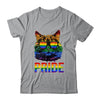 LGBT Cat Gay Pride LGBTQ Rainbow Flag Cool Sunglasses Shirt & Tank Top | teecentury