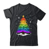 LGBT Flag Christmas Tree Merry Xmas Gay LGBT Pride Rainbow Shirt & Sweatshirt | teecentury