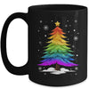 LGBT Flag Christmas Tree Merry Xmas Gay LGBT Pride Rainbow Mug | teecentury