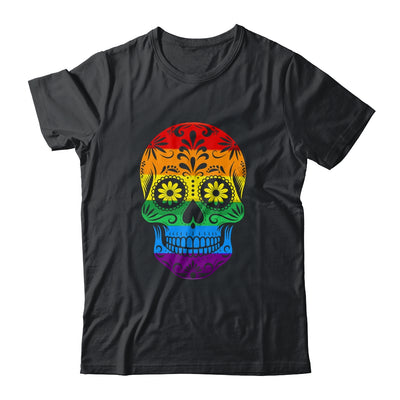 LGBT Rainbow Flag Skull Ally LGBTQ Pride Month Men Women Shirt & Tank Top | teecentury