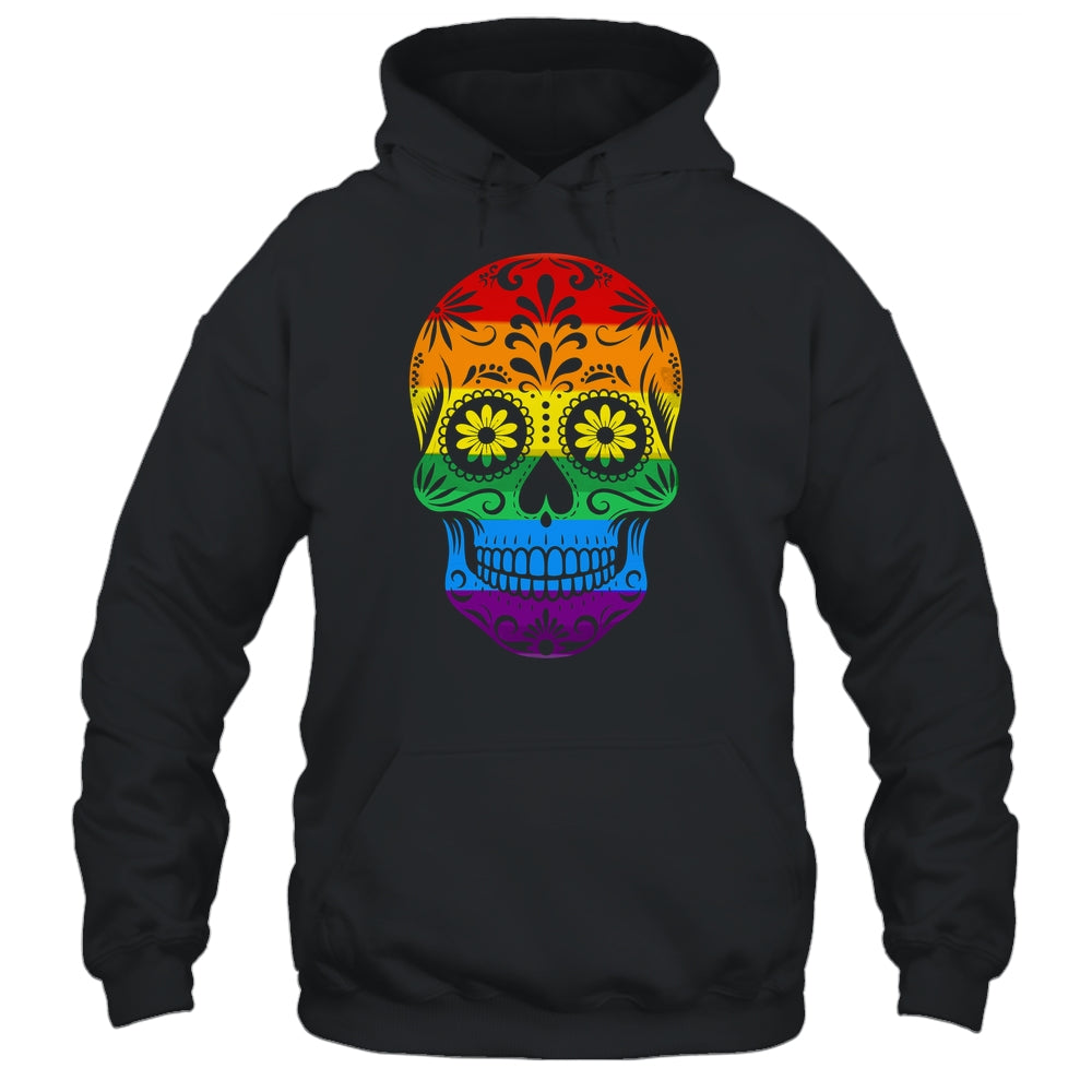 LGBT Rainbow Flag Skull Ally LGBTQ Pride Month Men Women Shirt & Tank Top | teecentury