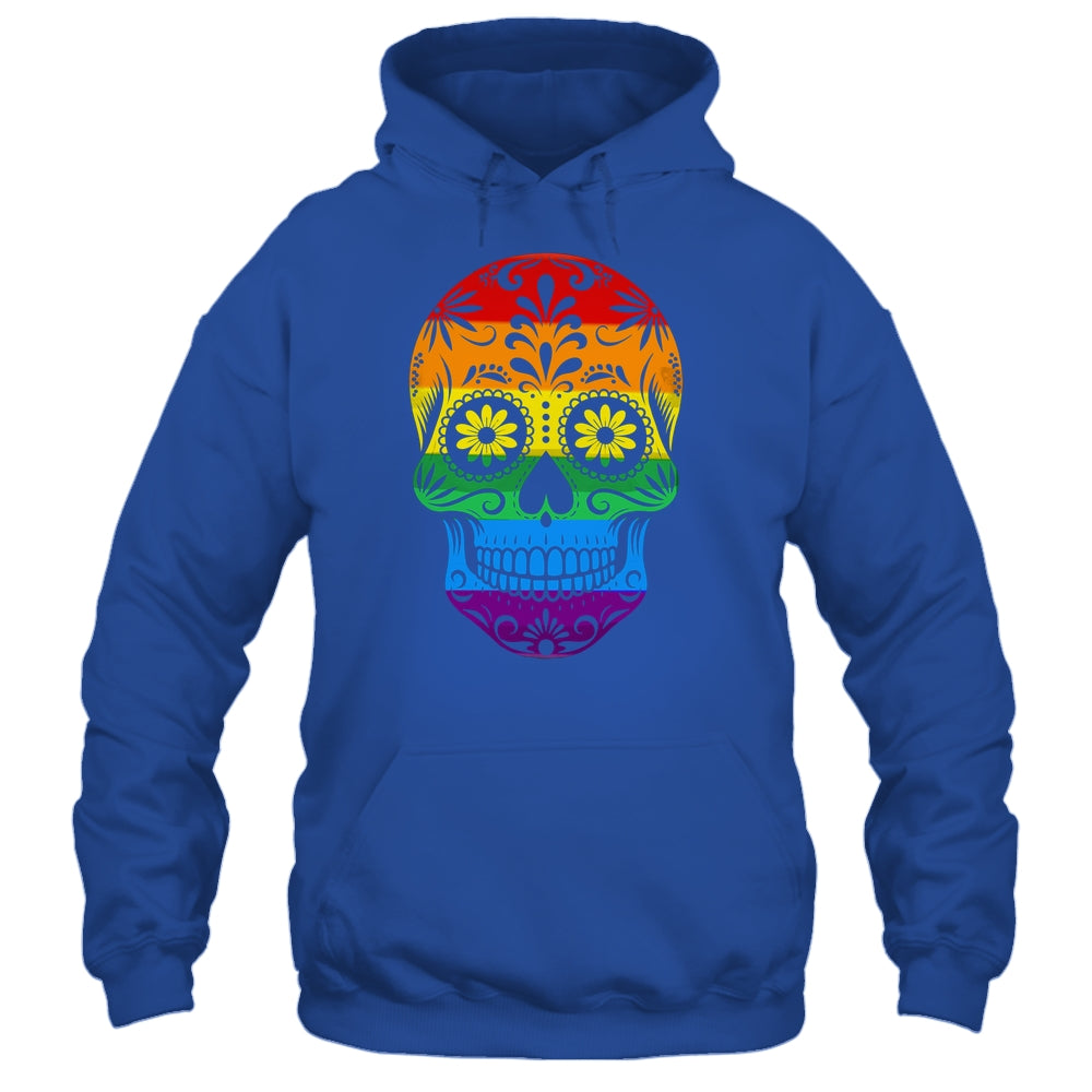 LGBT Rainbow Flag Skull Ally LGBTQ Pride Month Men Women Shirt & Tank Top | teecentury