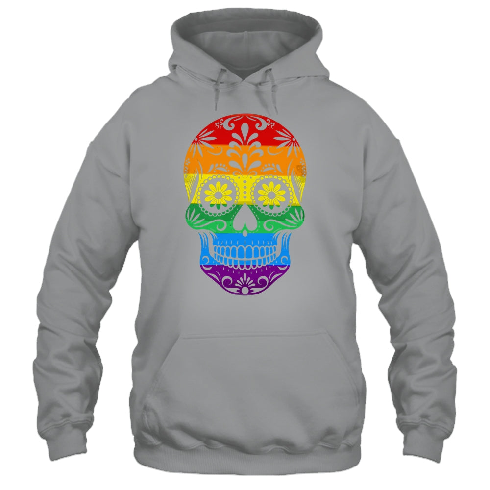 LGBT Rainbow Flag Skull Ally LGBTQ Pride Month Men Women Shirt & Tank Top | teecentury
