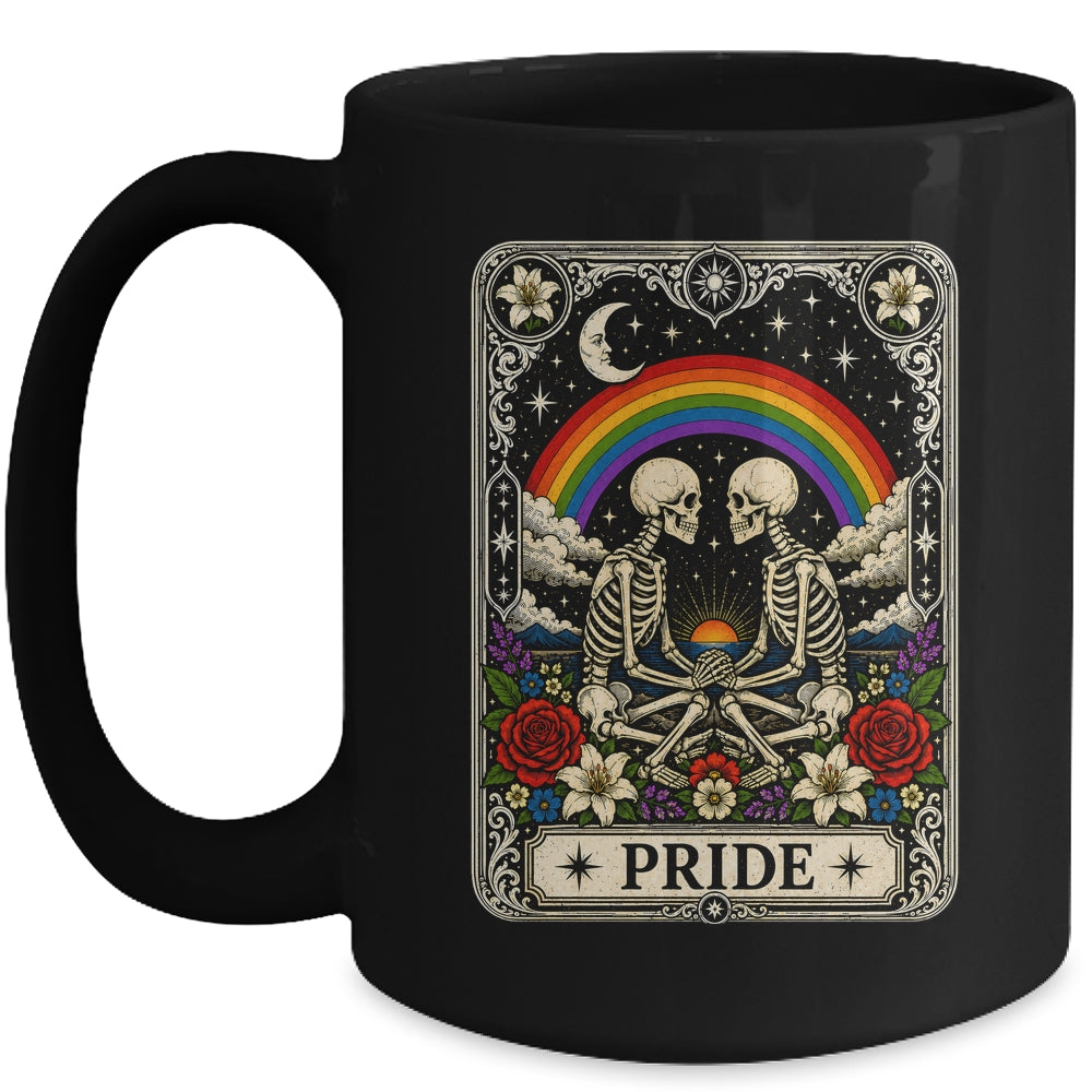 LGBT Tarot Skeleton Gay Pride LGBTQ Equal Rights Transgender Mug | teecentury