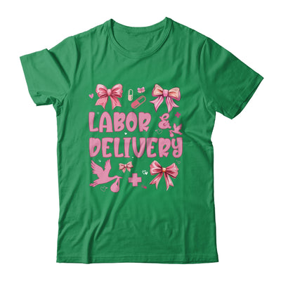L&D Labor And Delivery Nurse Cute Coquette Pink Bow Ribbon Shirt & Sweatshirt | teecentury