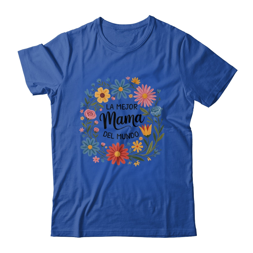 La Mejor Mama Del Mundo Spanish Latina Mother's Day Floral Shirt & Tank Top | teecentury