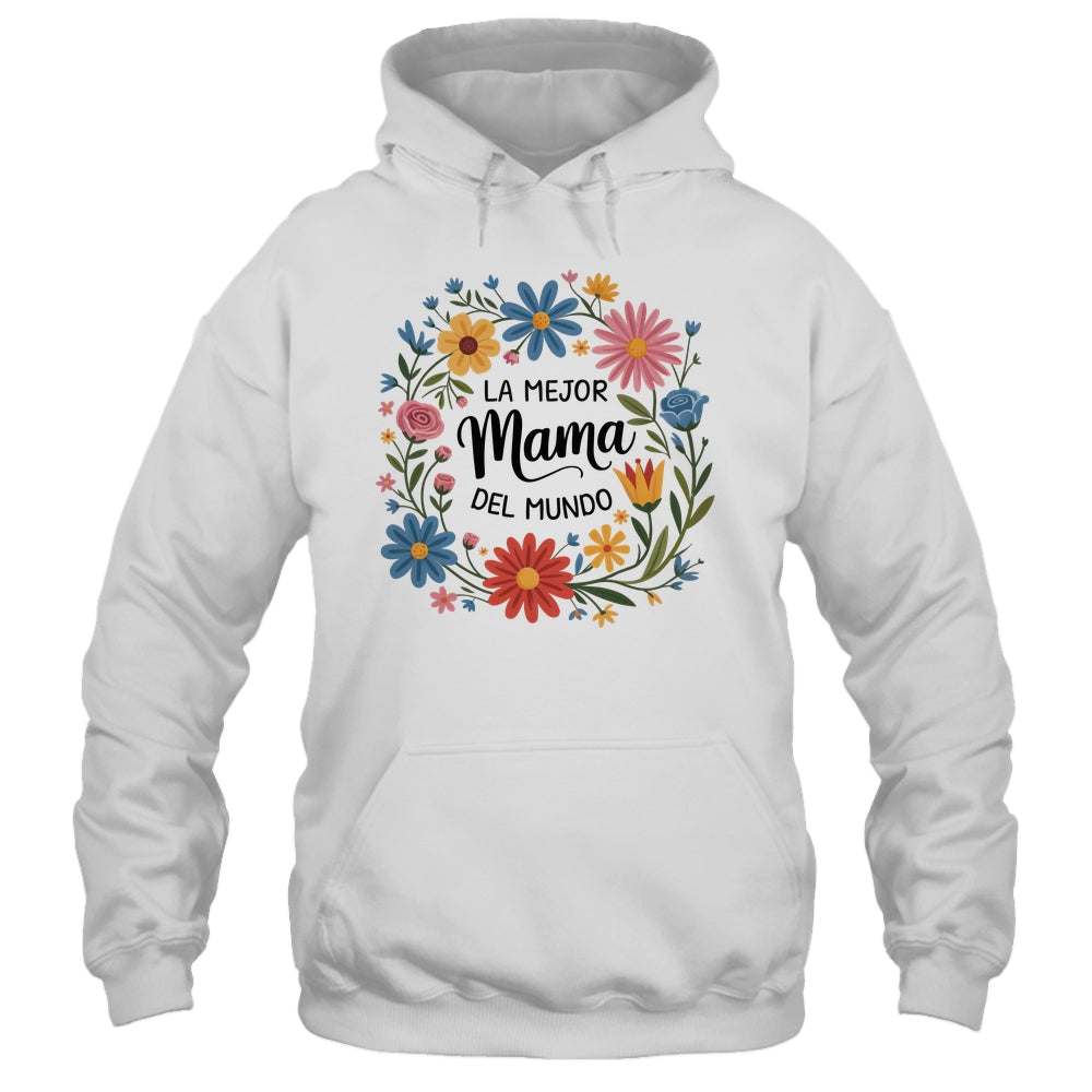 La Mejor Mama Del Mundo Spanish Latina Mother's Day Floral Shirt & Tank Top | teecentury
