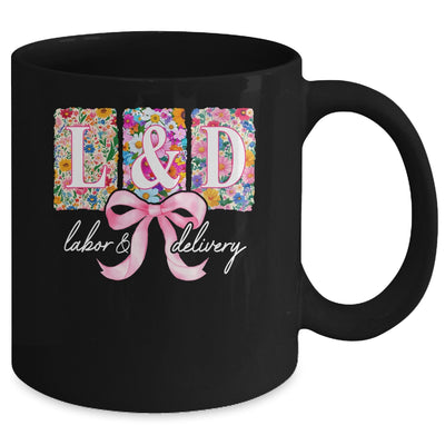 Labor And Delivery Nurse Spring Coquette Bow L&D Nurse Mug | teecentury