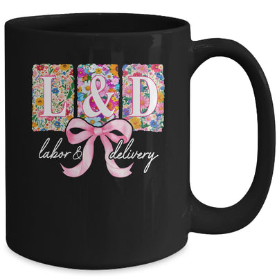 Labor And Delivery Nurse Spring Coquette Bow L&D Nurse Mug | teecentury