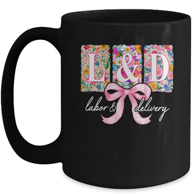 Labor And Delivery Nurse Spring Coquette Bow L&D Nurse Mug | teecentury