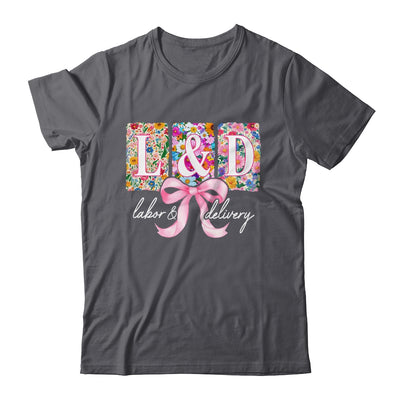 Labor And Delivery Nurse Spring Coquette Bow L&D Nurse Shirt & Tank Top | teecentury