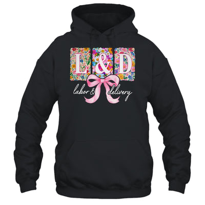 Labor And Delivery Nurse Spring Coquette Bow L&D Nurse Shirt & Tank Top | teecentury