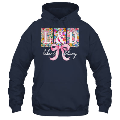 Labor And Delivery Nurse Spring Coquette Bow L&D Nurse Shirt & Tank Top | teecentury