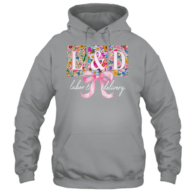 Labor And Delivery Nurse Spring Coquette Bow L&D Nurse Shirt & Tank Top | teecentury