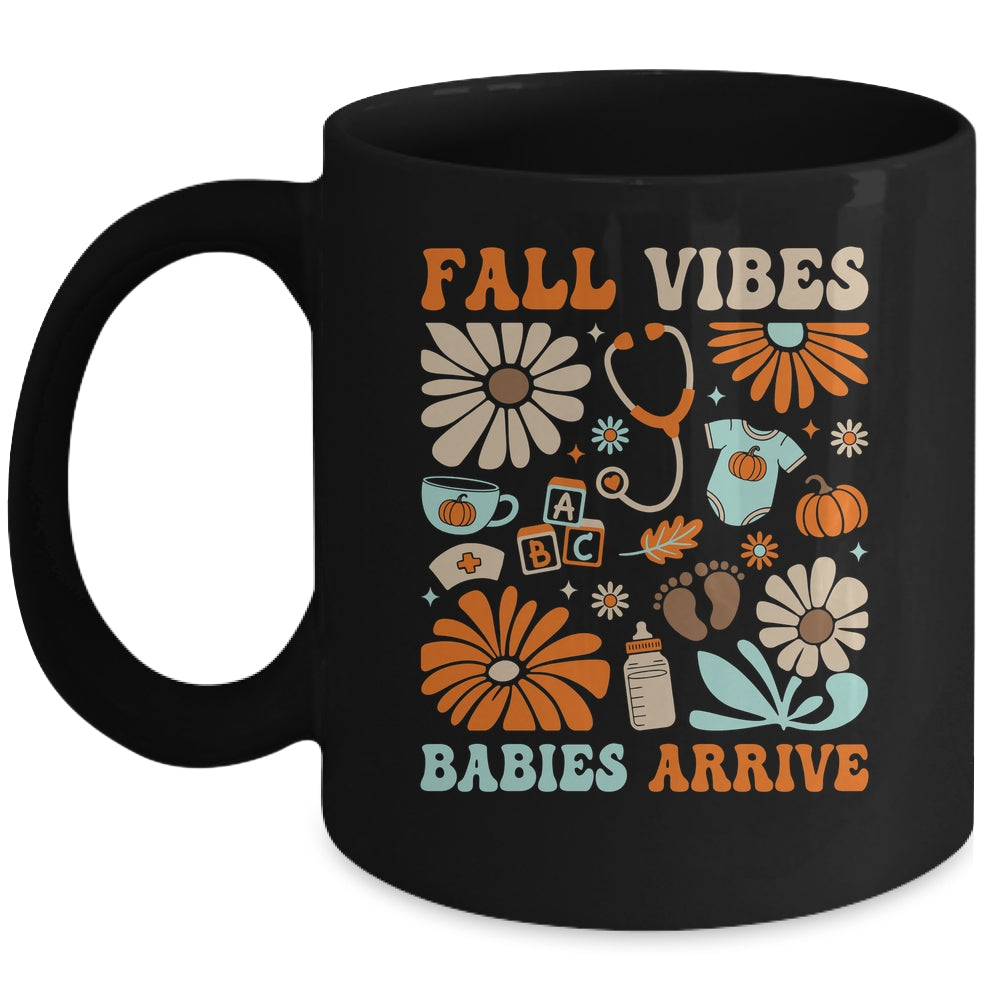 Labor & Delivery Nurse Boho Floral Autumn Stethoscope Fall Mug | teecentury