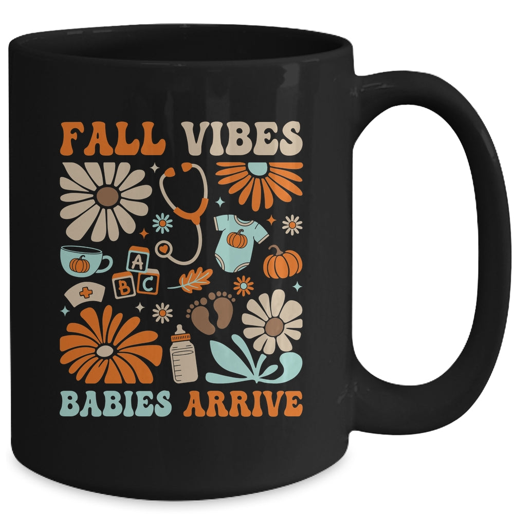 Labor & Delivery Nurse Boho Floral Autumn Stethoscope Fall Mug | teecentury
