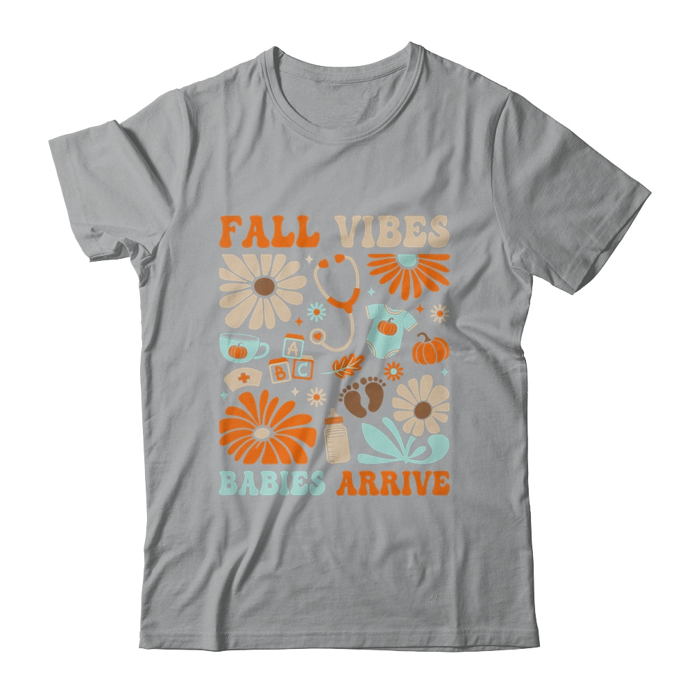Labor & Delivery Nurse Boho Floral Autumn Stethoscope Fall Shirt & Sweatshirt | teecentury