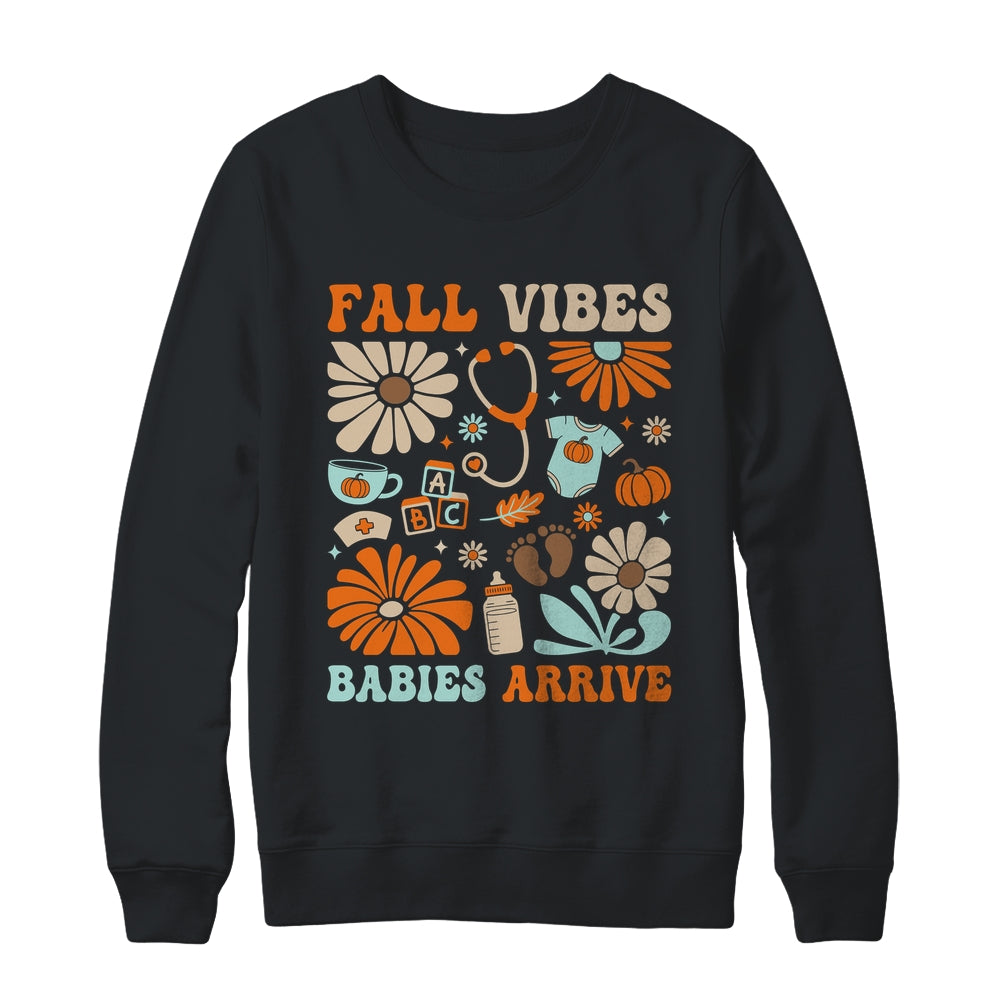 Labor & Delivery Nurse Boho Floral Autumn Stethoscope Fall Shirt & Sweatshirt | teecentury