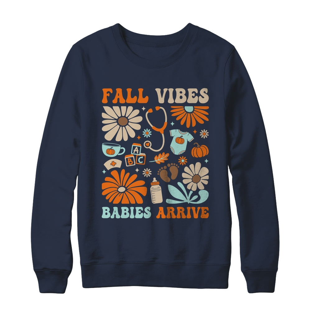 Labor & Delivery Nurse Boho Floral Autumn Stethoscope Fall Shirt & Sweatshirt | teecentury