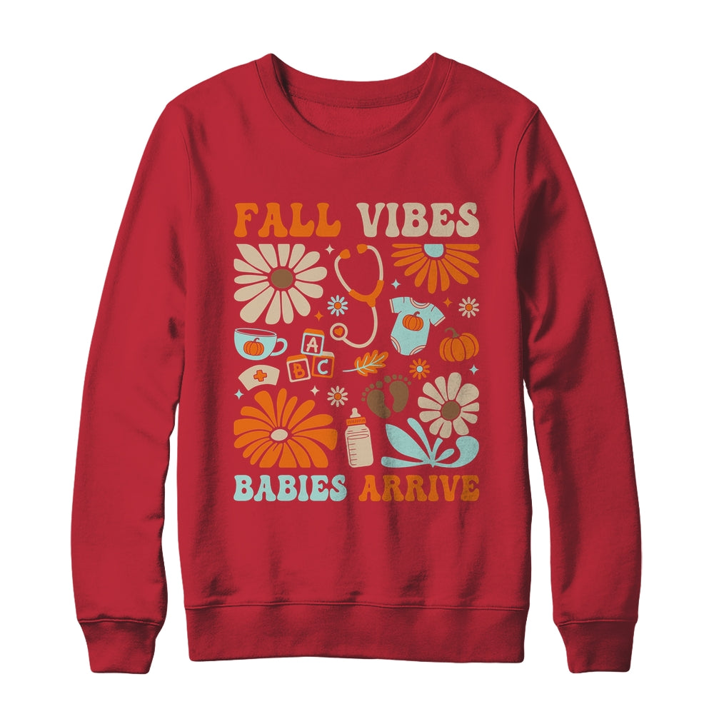 Labor & Delivery Nurse Boho Floral Autumn Stethoscope Fall Shirt & Sweatshirt | teecentury