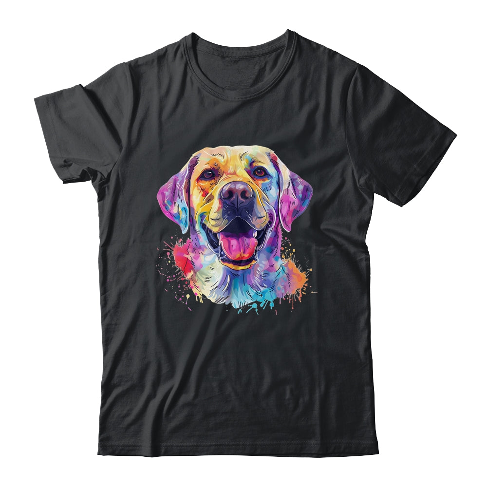 Labrador Mom Lover Puppy Dog Watercolor Tie Dye Painting Shirt & Tank Top | teecentury