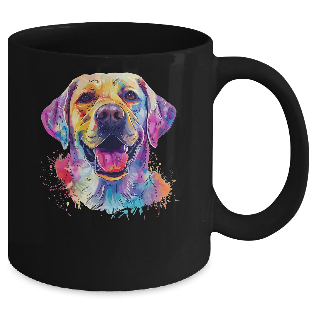 Labrador Mom Lover Puppy Dog Watercolor Tie Dye Painting Mug | teecentury