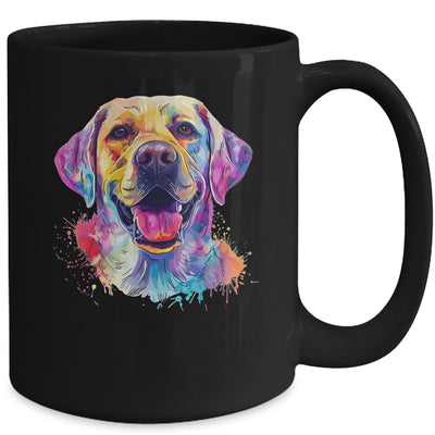 Labrador Mom Lover Puppy Dog Watercolor Tie Dye Painting Mug | teecentury