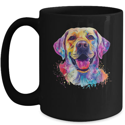 Labrador Mom Lover Puppy Dog Watercolor Tie Dye Painting Mug | teecentury