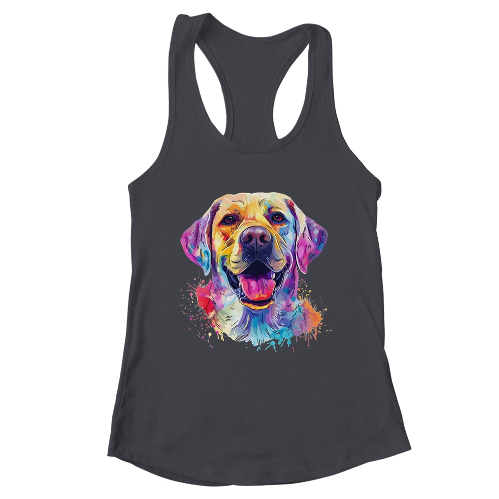 Labrador Mom Lover Puppy Dog Watercolor Tie Dye Painting Shirt & Tank Top | teecentury