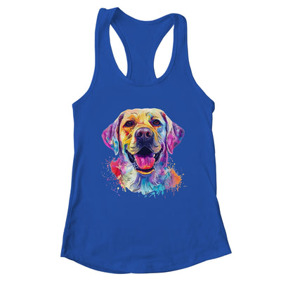 Labrador Mom Lover Puppy Dog Watercolor Tie Dye Painting Shirt & Tank Top | teecentury