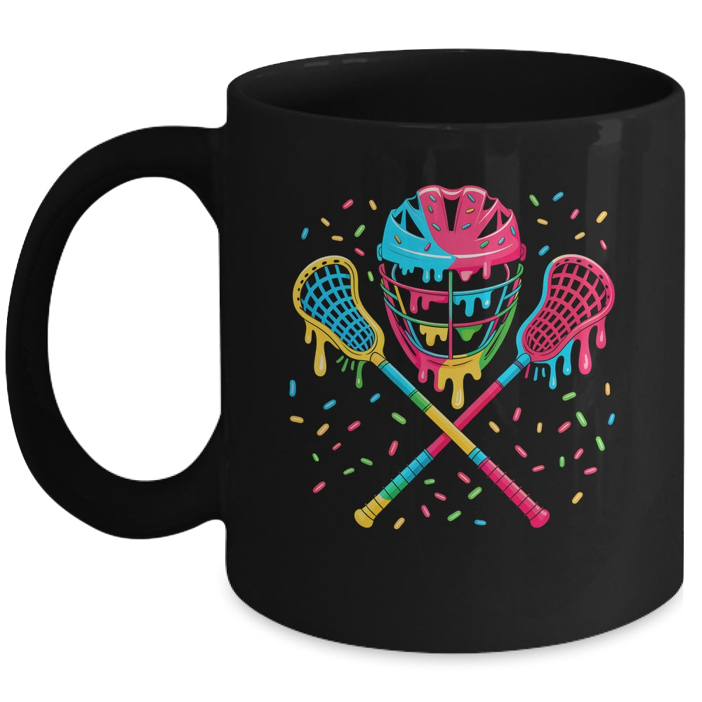 Lacrosse Drip Lax Sticks Helmet Melting Ice Cream Funny Mug | teecentury