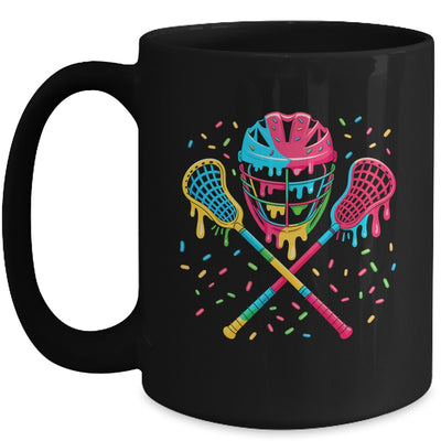 Lacrosse Drip Lax Sticks Helmet Melting Ice Cream Funny Mug | teecentury