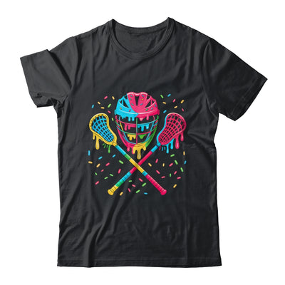Lacrosse Drip Lax Sticks Helmet Melting Ice Cream Funny Shirt & Tank Top | teecentury