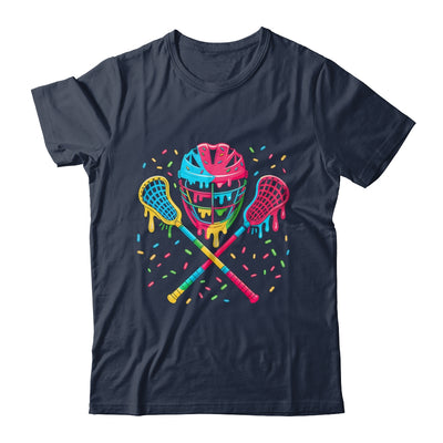 Lacrosse Drip Lax Sticks Helmet Melting Ice Cream Funny Shirt & Tank Top | teecentury