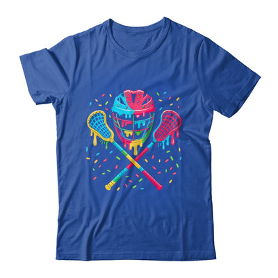 Lacrosse Drip Lax Sticks Helmet Melting Ice Cream Funny Shirt & Tank Top | teecentury