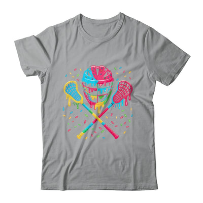 Lacrosse Drip Lax Sticks Helmet Melting Ice Cream Funny Shirt & Tank Top | teecentury