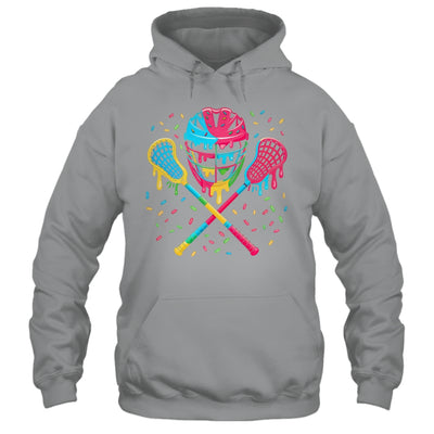 Lacrosse Drip Lax Sticks Helmet Melting Ice Cream Funny Shirt & Tank Top | teecentury
