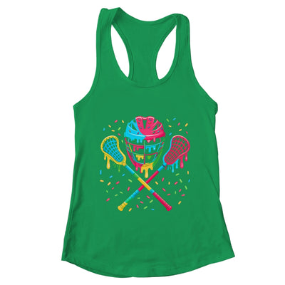 Lacrosse Drip Lax Sticks Helmet Melting Ice Cream Funny Shirt & Tank Top | teecentury
