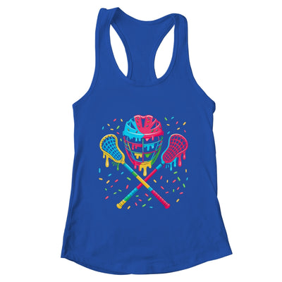 Lacrosse Drip Lax Sticks Helmet Melting Ice Cream Funny Shirt & Tank Top | teecentury